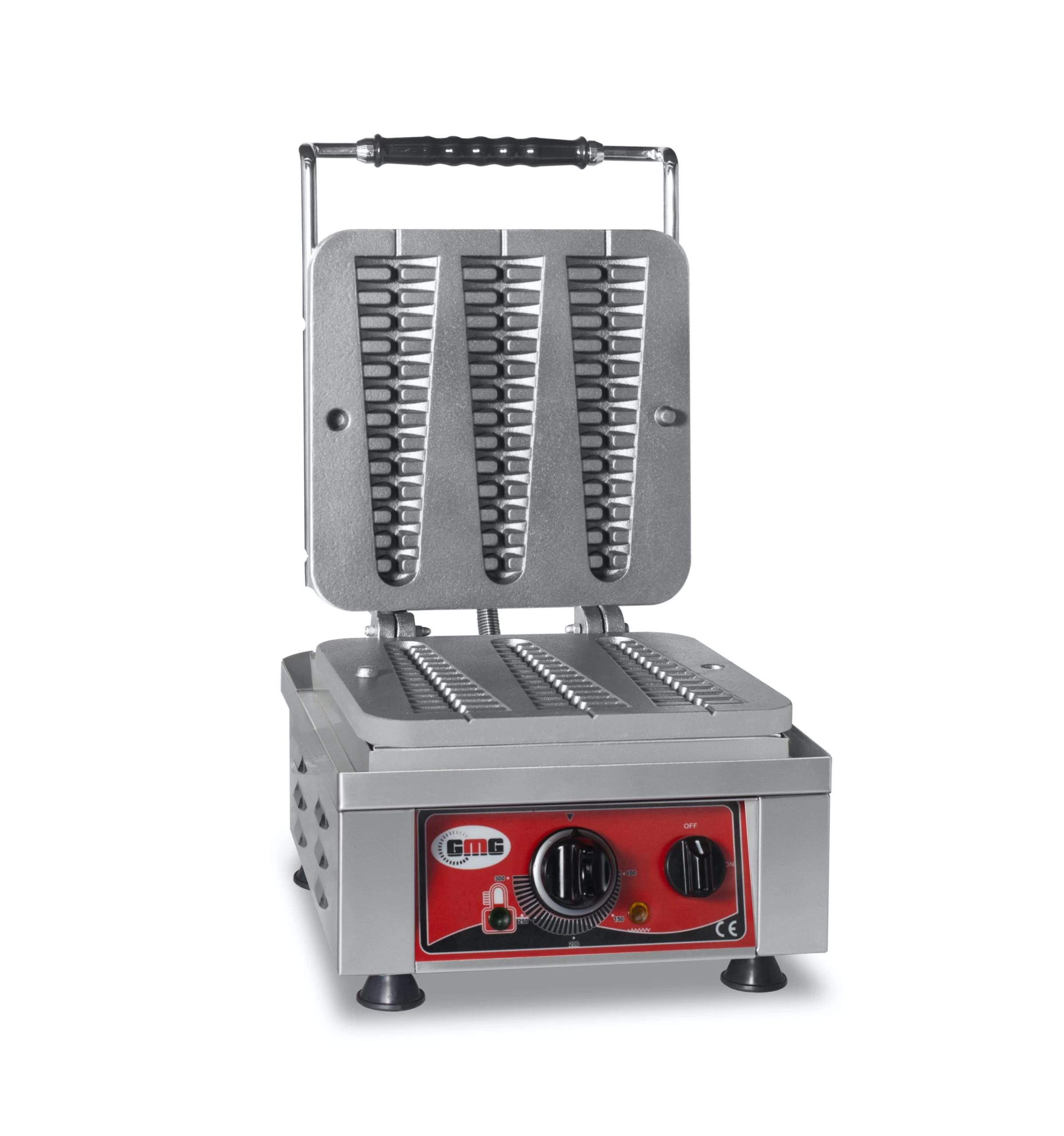 GMG - Waffeleisen Waffelino - 6x (23 X 6 X 2,4cm) - 50° Bis 300°C Feste Backplatte Aus Gusseisen - Fettfangrinne - Gehäuse Edelstahl 2 GMG - Waffeleisen Waffelino - 6x (23 X 6 X 2,4cm) - 50° Bis 300°C Feste Backplatte Aus Gusseisen - Fettfangrinne - Gehäuse Edelstahl – Bild 2