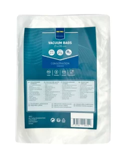 METRO Professional Geprägte Vakuumbeutel, PA/PE, 25 X 35 Cm, 100/90 µm (Dicke Geprägte/glatte Seite), Beständig Bei 100°C Für Max. 4 Std., 100 Stück