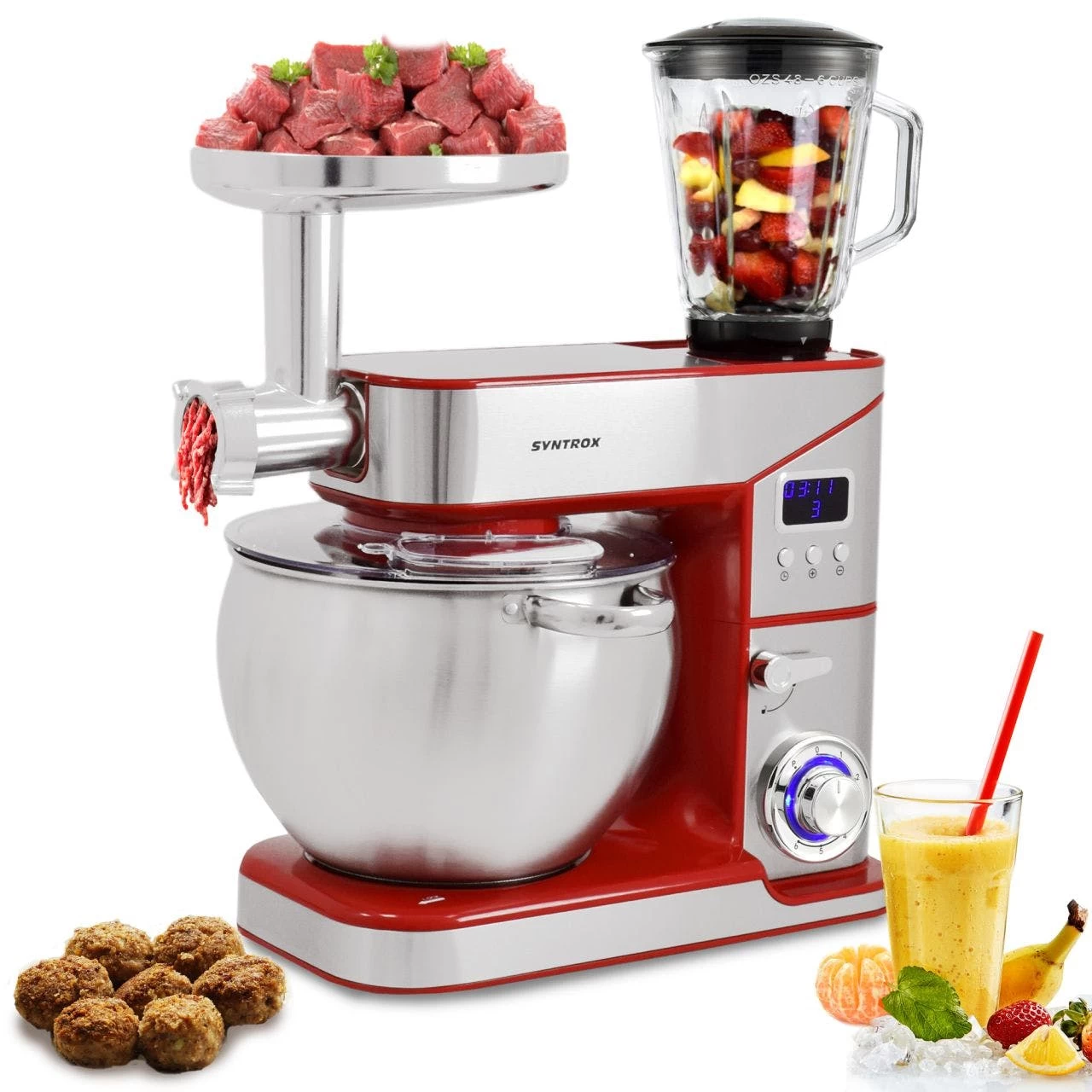 Küchenmaschine Paris Edelstahl 12 Liter Küchengerät & Fleischwolf 4 Küchenmaschine Paris Edelstahl 12 Liter Küchengerät & Fleischwolf – Bild 4