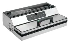 METRO Professional GVS2040 Balkenvakuumierer, Edelstahl, 49.3 X 30 X 16 Cm, Max. Beutelbreite: 40,6 Cm, Schnellstart, Silber