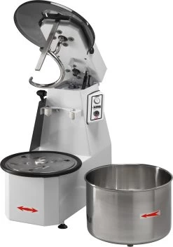 GMG - Teigknetmaschine 32 Lt./ 25Kg 400V - Hebbarer Kopf Und Herausnehmbarer Kessel - Spirale, Teigteiler Und Wanne Aus Edelstahl