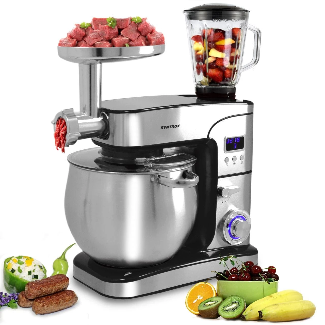 Küchenmaschine Paris Edelstahl 12 Liter Küchengerät & Fleischwolf 2 Küchenmaschine Paris Edelstahl 12 Liter Küchengerät & Fleischwolf – Bild 2