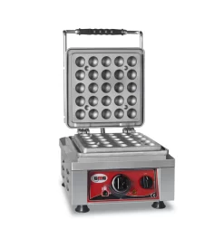 GMG - Waffeleisen Lokmia-D - 1x (Ø 25 X 3,5cm X 1,7cm / 3,4cm) - 50° Bis 300°C Feste Backplatte Aus Gusseisen - Fettfangrinne