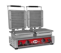 GMG - Waffeleisen Churo - 2x (10x 21cm X 2cm X 1cm/2cm) - Wechselbare Backplatte & Einfache Montage - 50° Bis 300°C - Leichte Reinigung