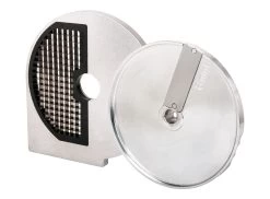 METRO Professional Würfelgatter 2er-Set GVCGGGS10, Aluminium / Edelstahl, Ø 20.5 Cm, 8 Mm Schnitt, Silber