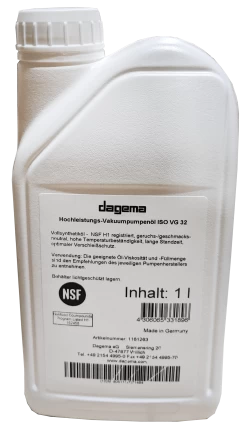 Henkelman Vakuumpumpenöl ISO VG32 1Liter Für Pumpen Bis 21 Cbm Dagema