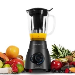 Cecotec Power Black Titanium 1800 Smart Amerikanischer 1800 W Digitaler Bechermixer, Mit 6 Blättern Mit Schwarzer Titanbeschicht