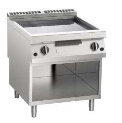 KBS Gas-Grillplatte Glatt 21kW 2 Heizzonen Offener Unterbau