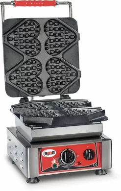 GMG - Waffeleisen Ti Amo - 4x (13,2 X 12,5 X 2,8cm) - Wechselbare Backplatte & Einfache Montage - 50° Bis 300°C - Leichte Reinigung
